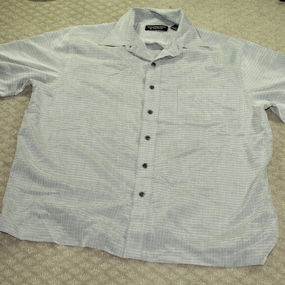 Vintage 90s Roundtree & Yorke Vintage Men's L Modal Polyester Short Sleeve Casua - Picture 1 of 5